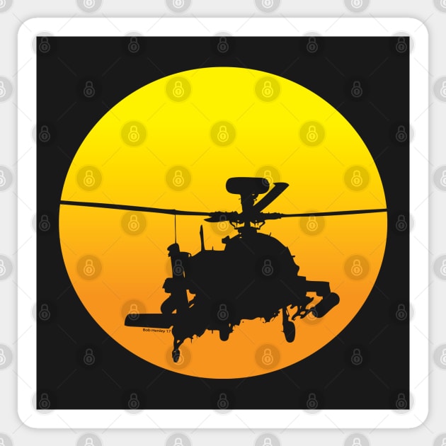 Apache Sunset Sticker by Illustratorator